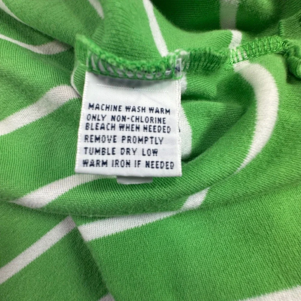 Polo Ralph Lauren Mens Green White Striped Short Sleeve Polo Shirt L Orange Pony